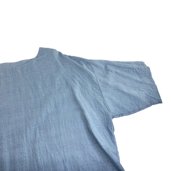 PureJill Blue Textured Boxy Blouse - Picture 3 of 6